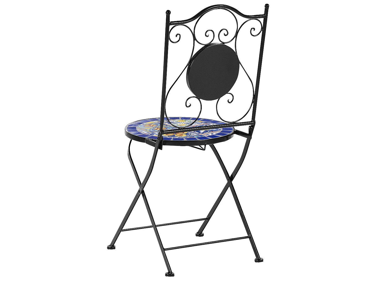 Lot de 2 chaises de jardin CORIANO Pliant Métal Noir