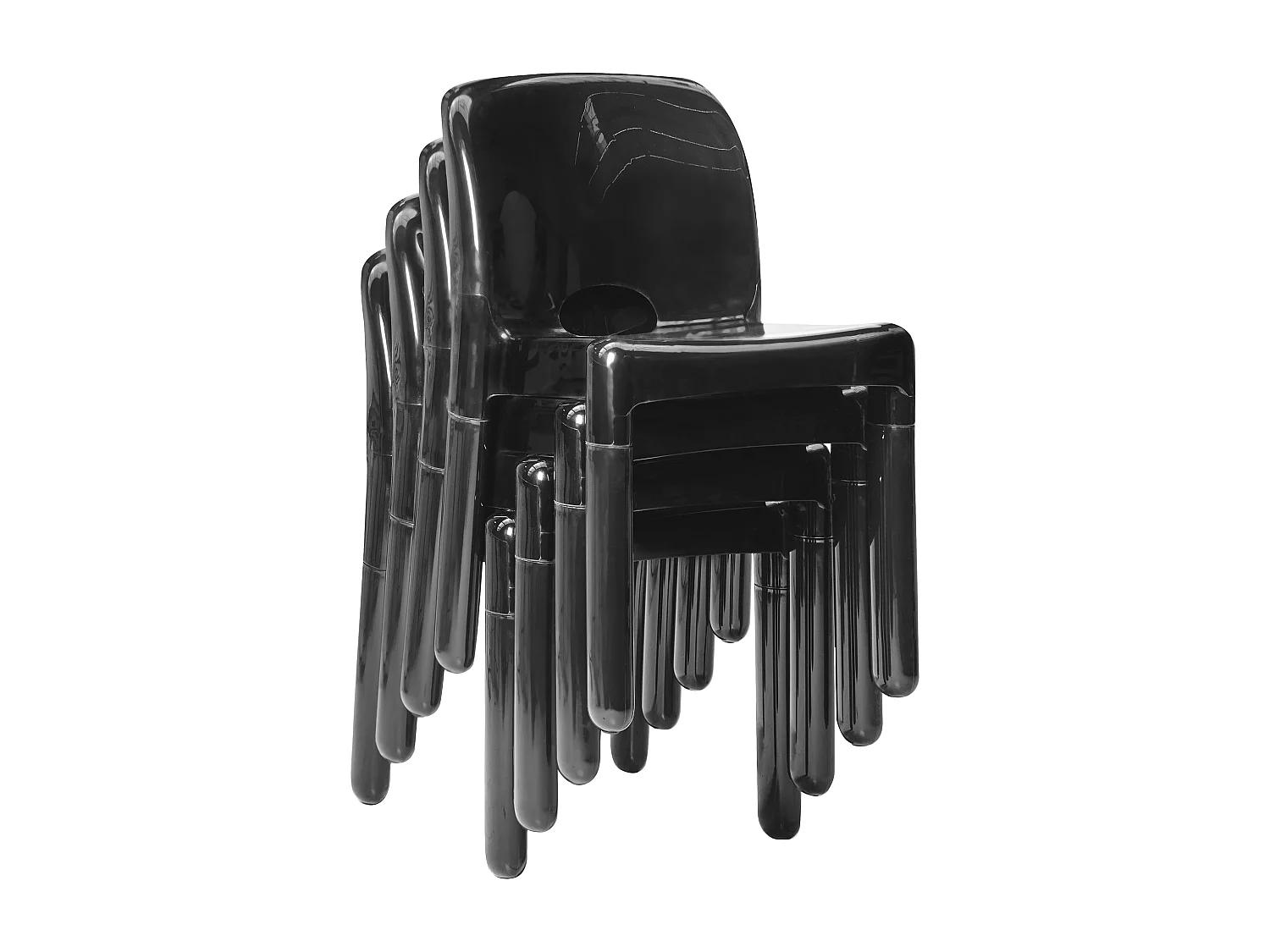 Lot de 4 chaises de jardin BETIM Noir