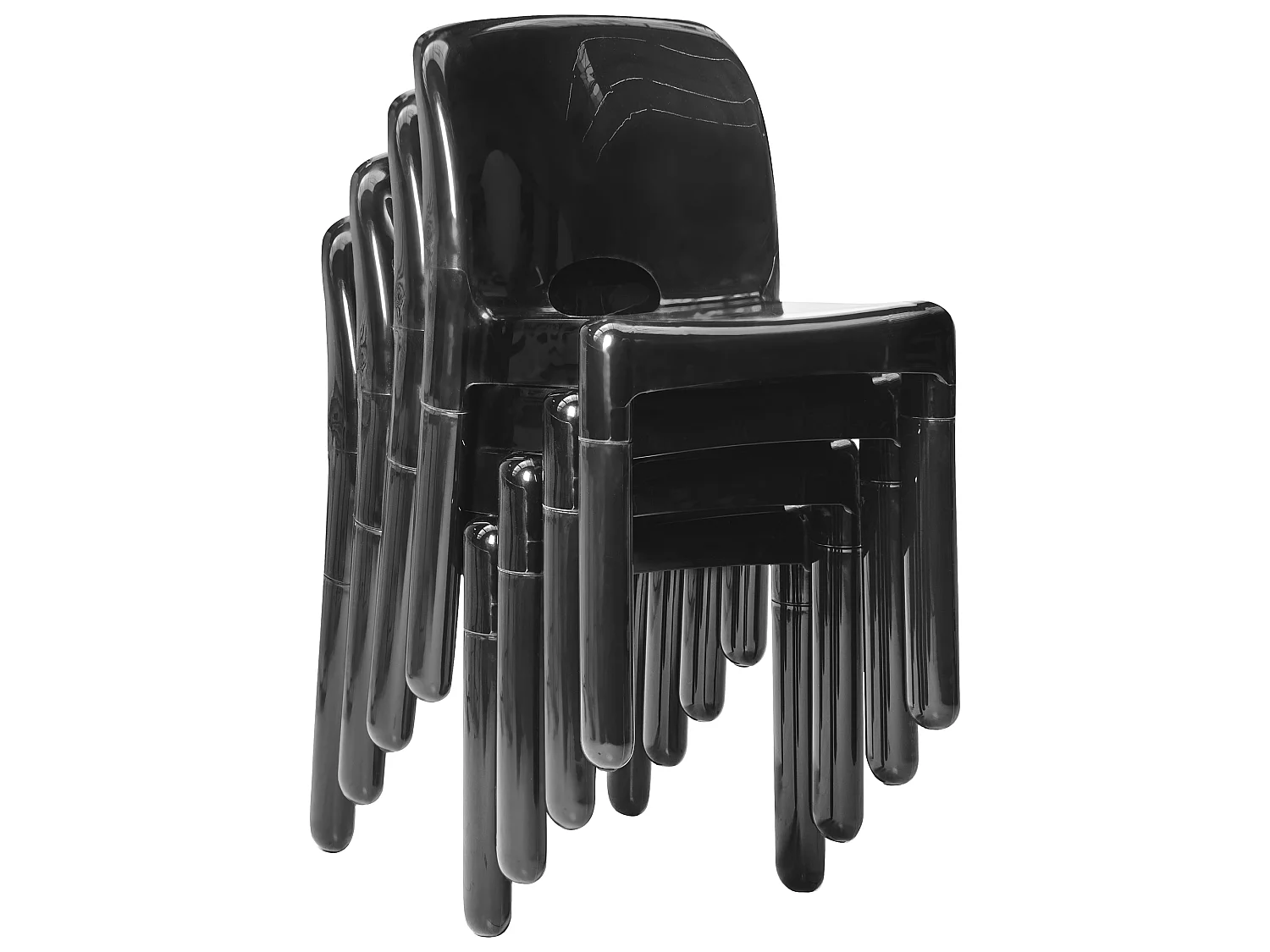 Conjunto de 4 cadeiras de jardim BETIM Preto
