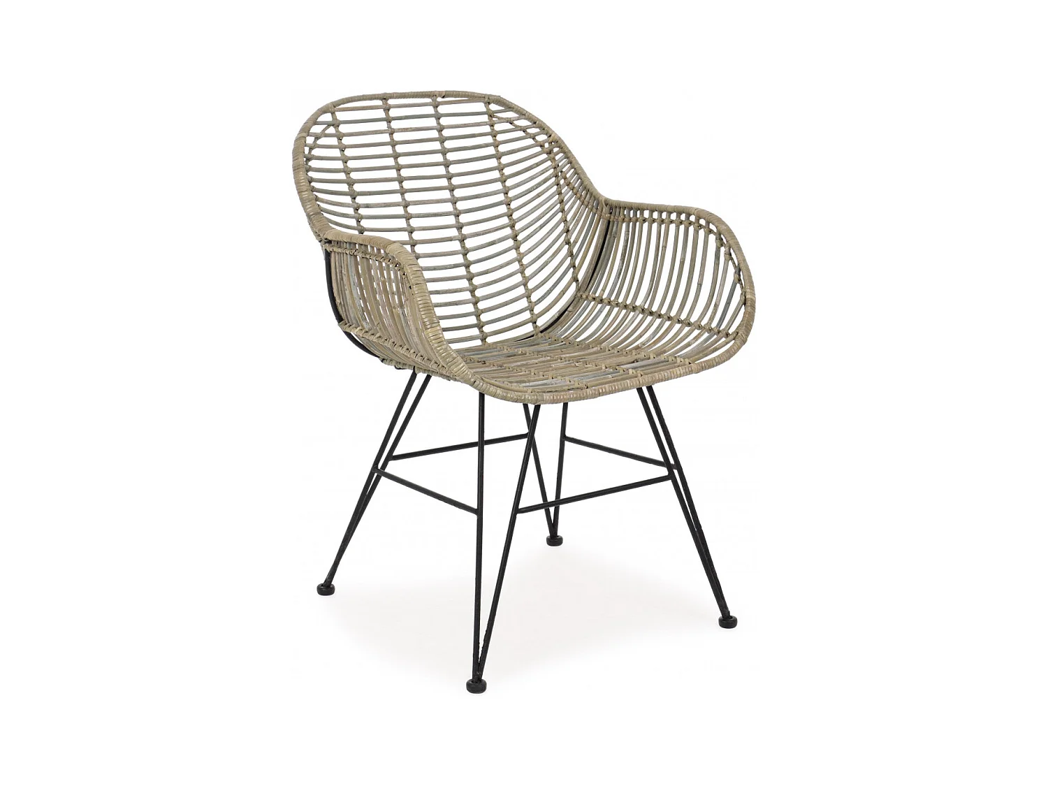 Fauteuil tressé en Rotin - RAKEL