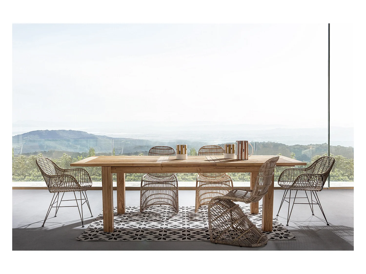 Fauteuil tressé en Rotin - RAKEL