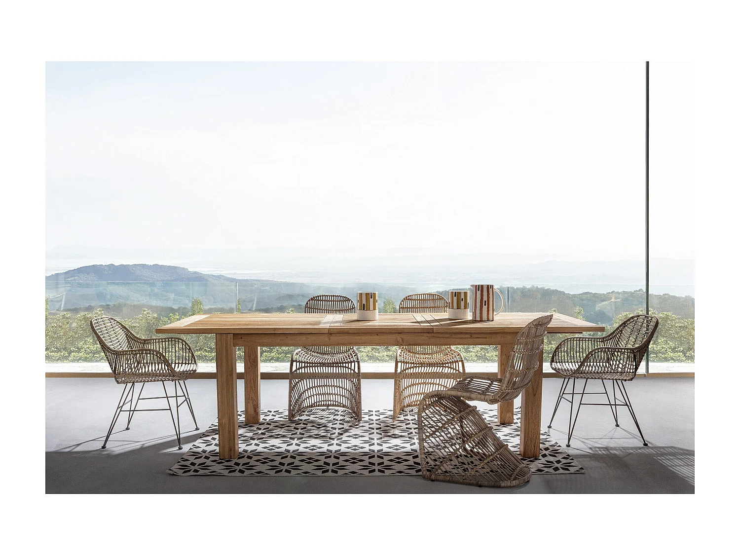 Fauteuil tressé en Rotin - RAKEL