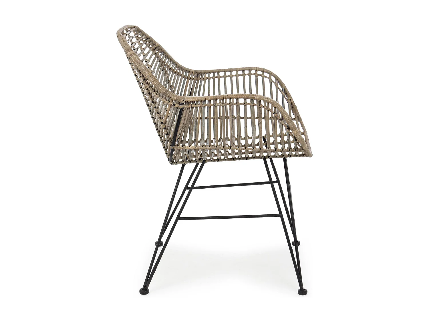 Fauteuil tressé en Rotin - RAKEL