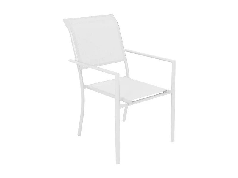 Silla de jardín Ilona blanco (lote de 2)