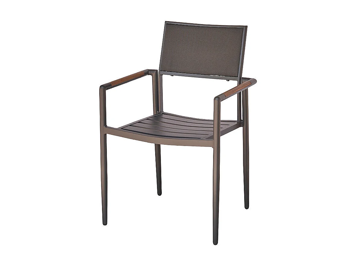 Fauteuil de jardin en teck massif et aluminium
