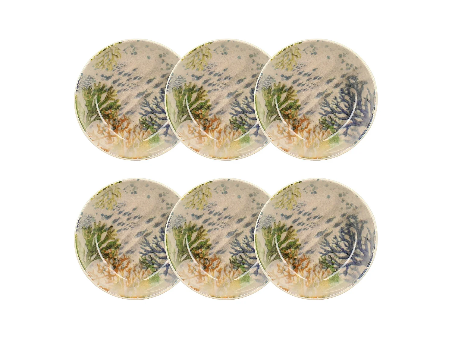 Novastyl - Lot 6 Coupelles Corfou 600ml En Gres Bleu