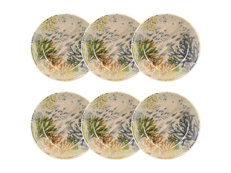 Novastyl - Lot 6 Coupelles Corfou 600ml En Gres Bleu