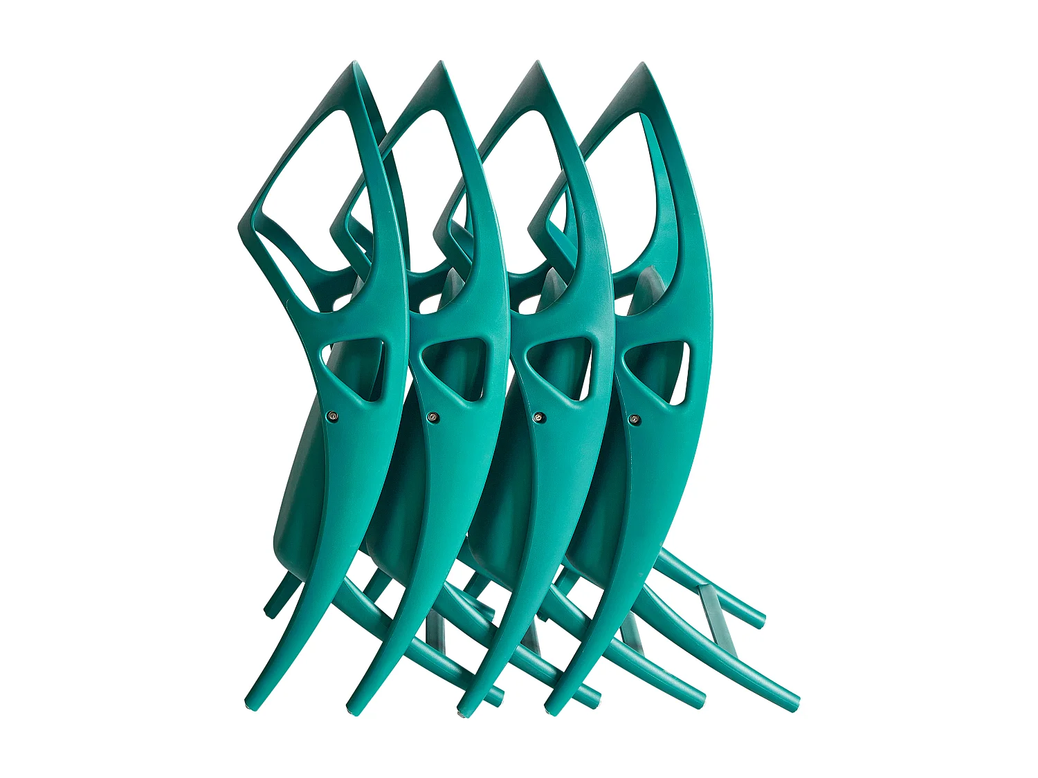 Lot de 4 chaises de jardin Pliant NEMI Bleu paon