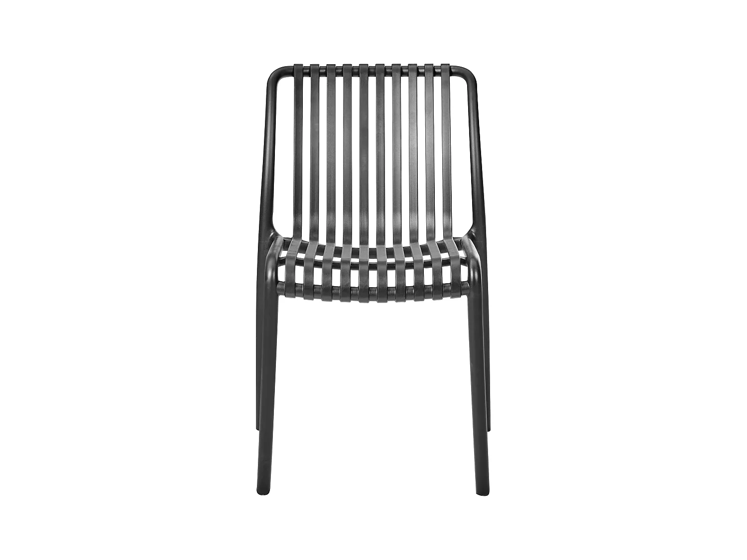 Kunststoffstühle grau 4er Set für den Innen- und Außenbereich geeignet Pesaro