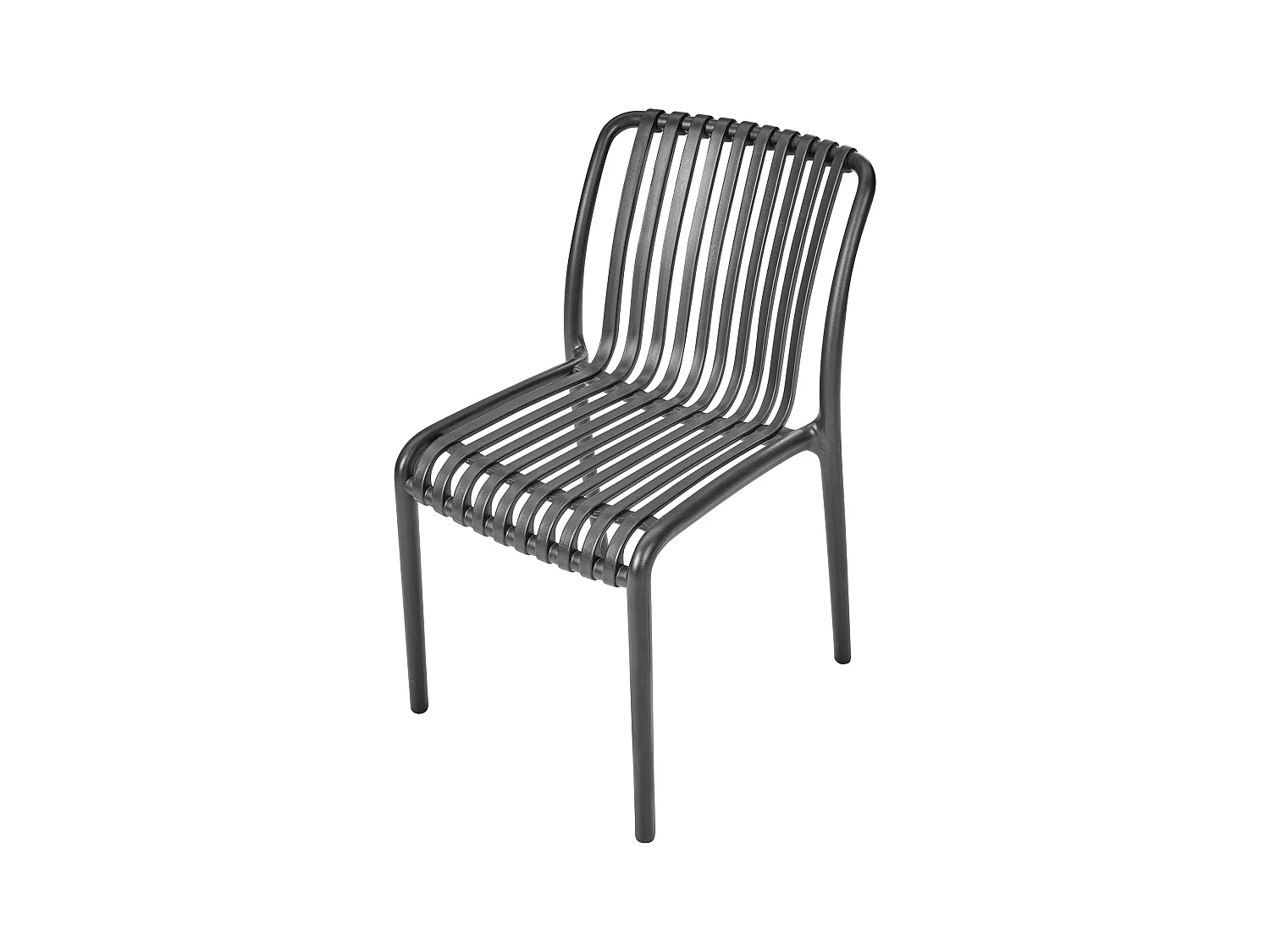 Kunststoffstühle grau 4er Set für den Innen- und Außenbereich geeignet Pesaro