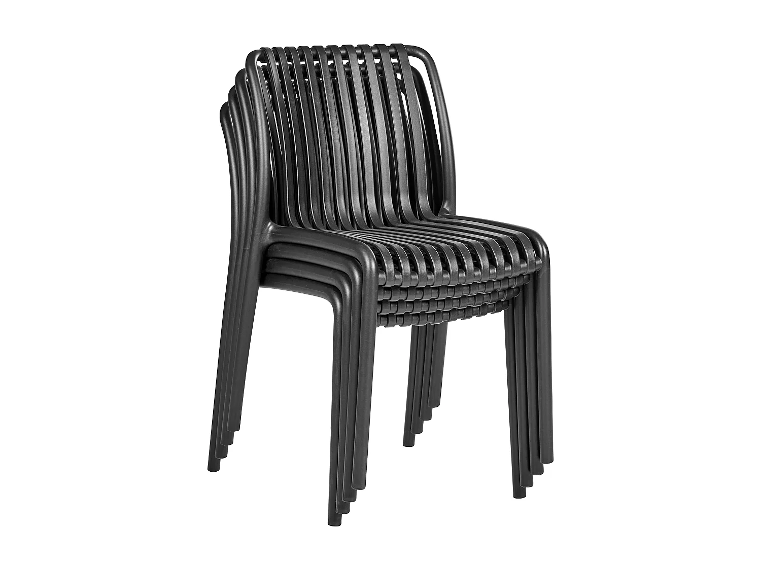 Lot de 4 chaises de jardin ARICCIA Noir
