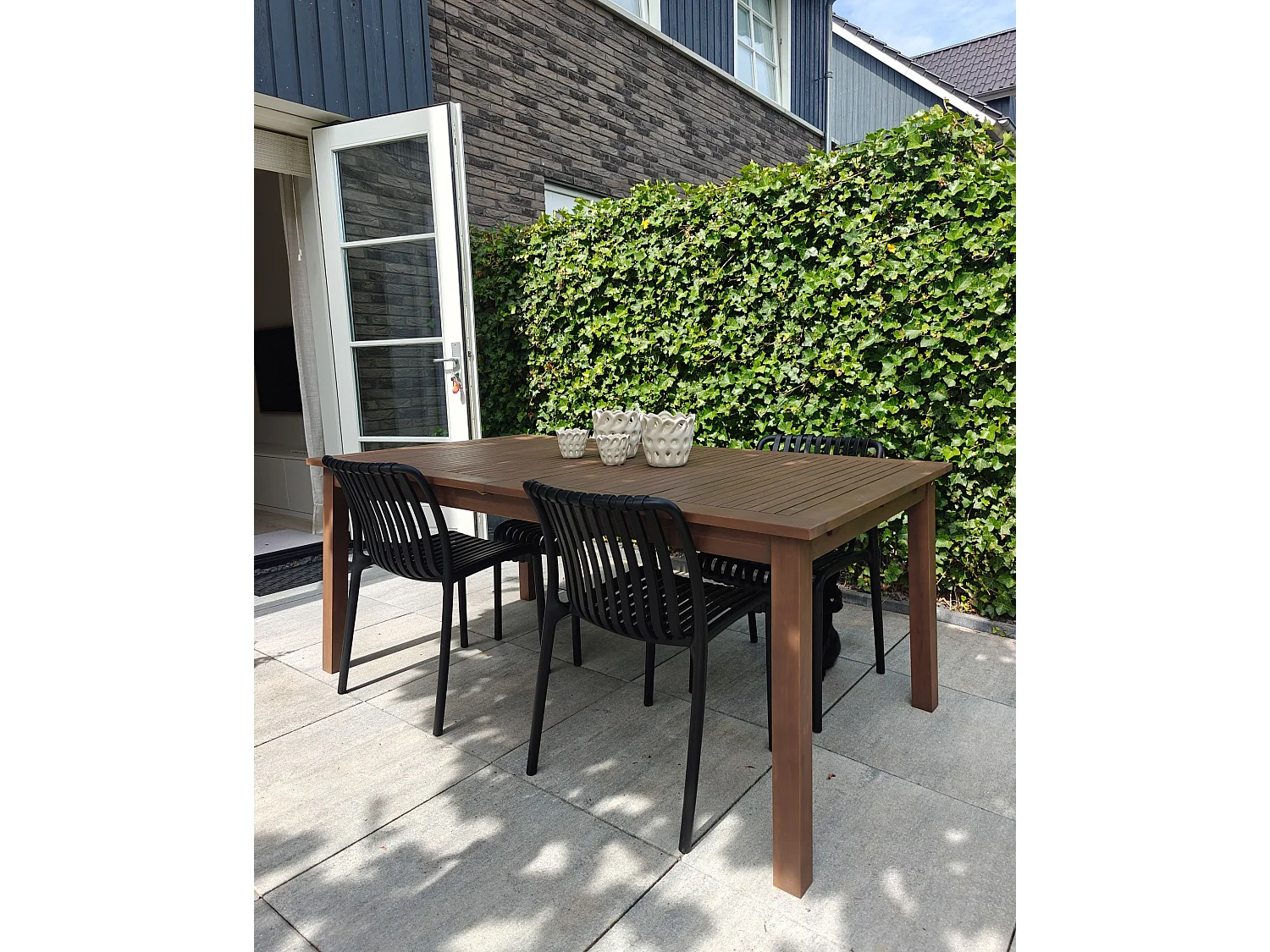 Set di 4 sedie da giardino ARICCIA Nero