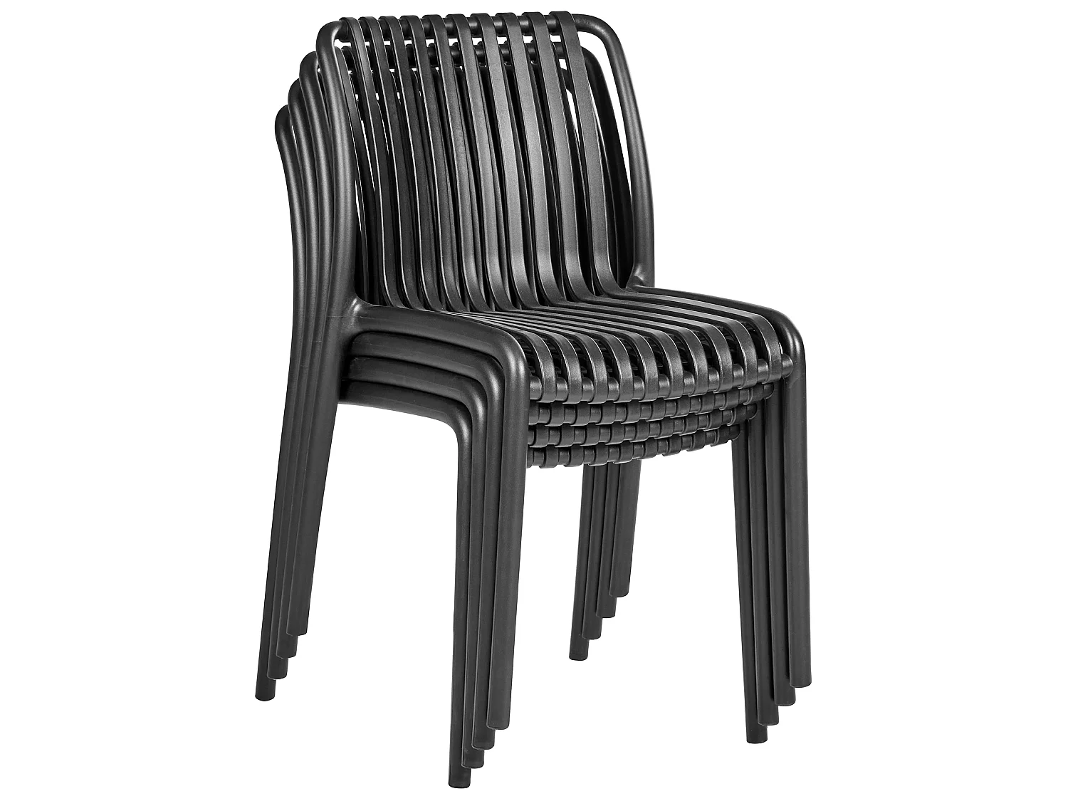Set di 4 sedie da giardino ARICCIA Nero