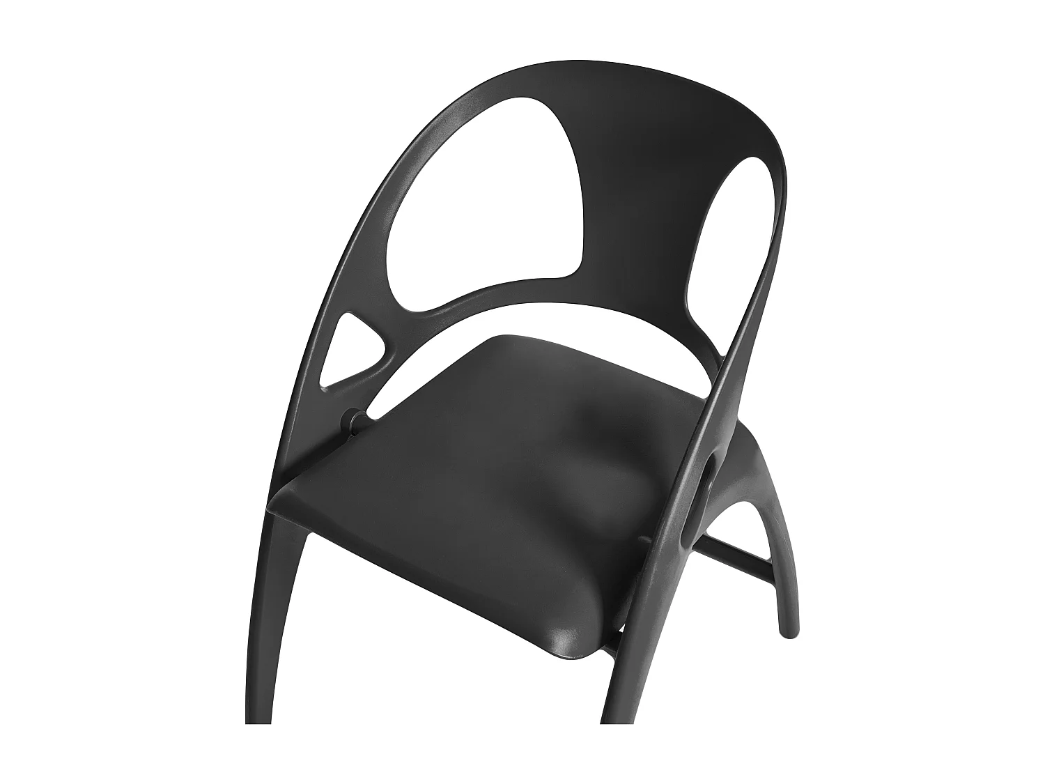 Lot de 4 chaises de jardin Pliant NEMI Noir