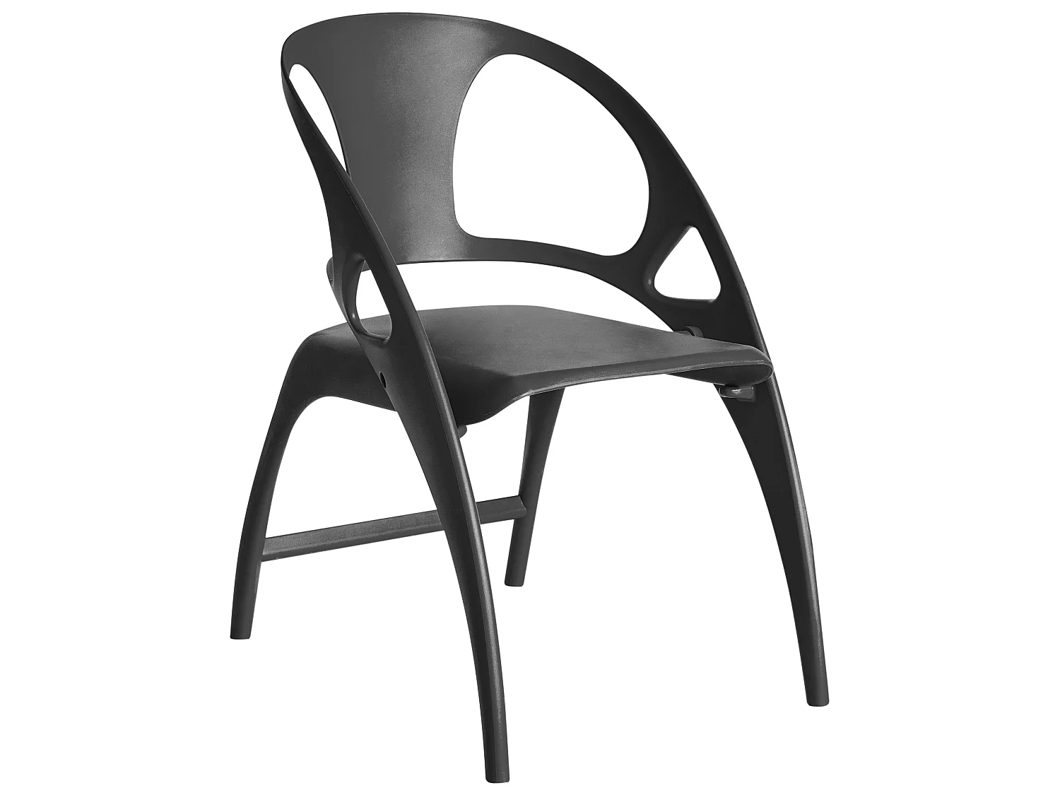 Set of 4 Garden Chairs NEMI Folding Black