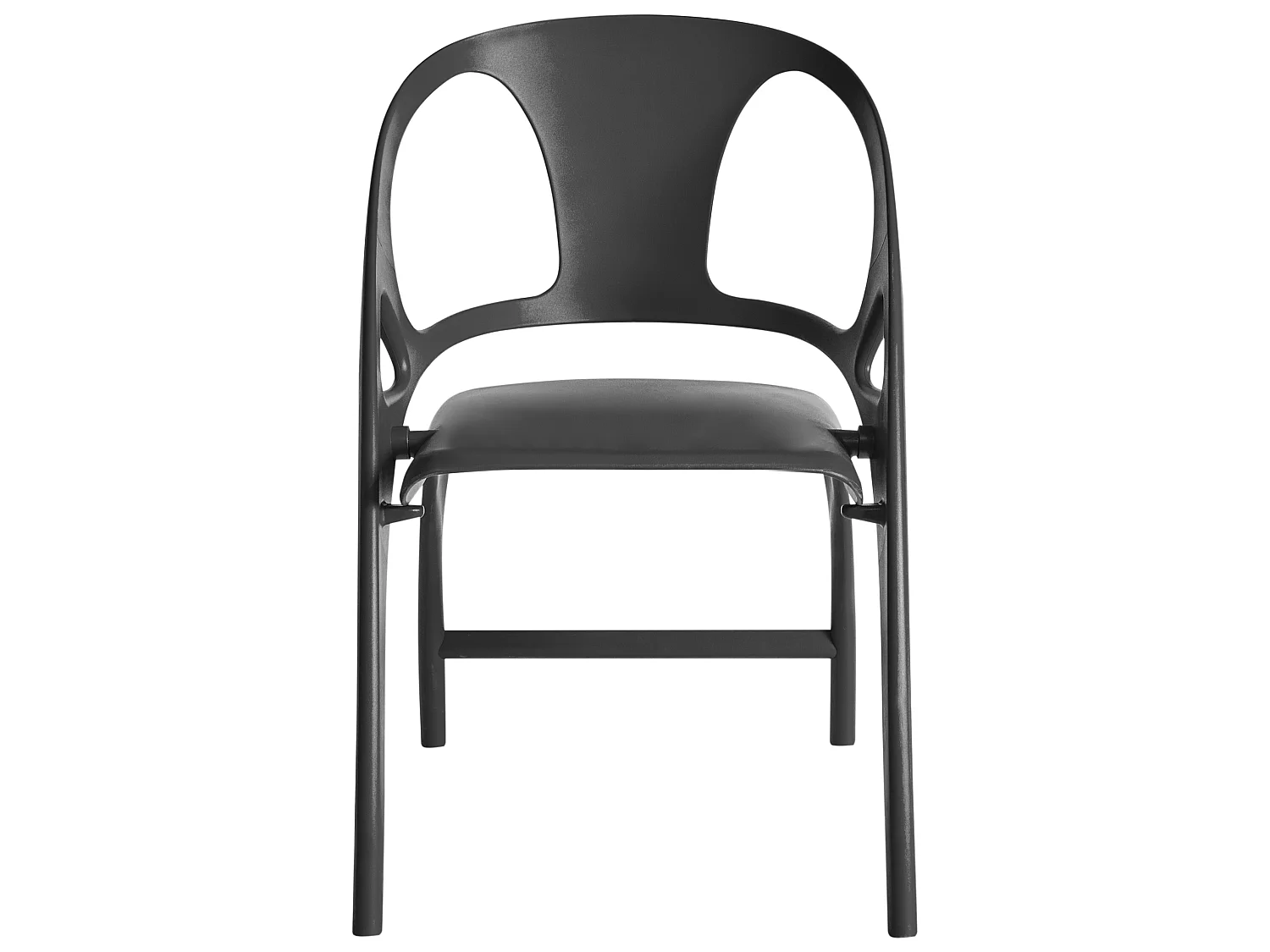 Set of 4 Garden Chairs NEMI Folding Black