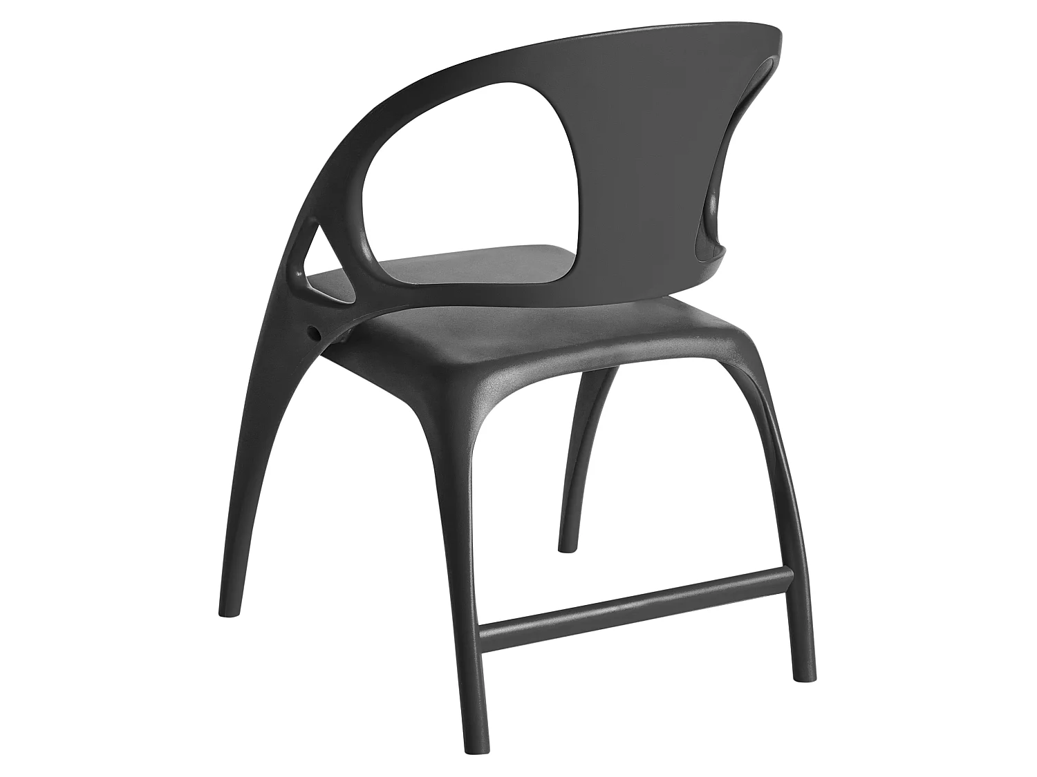 Set of 4 Garden Chairs NEMI Folding Black