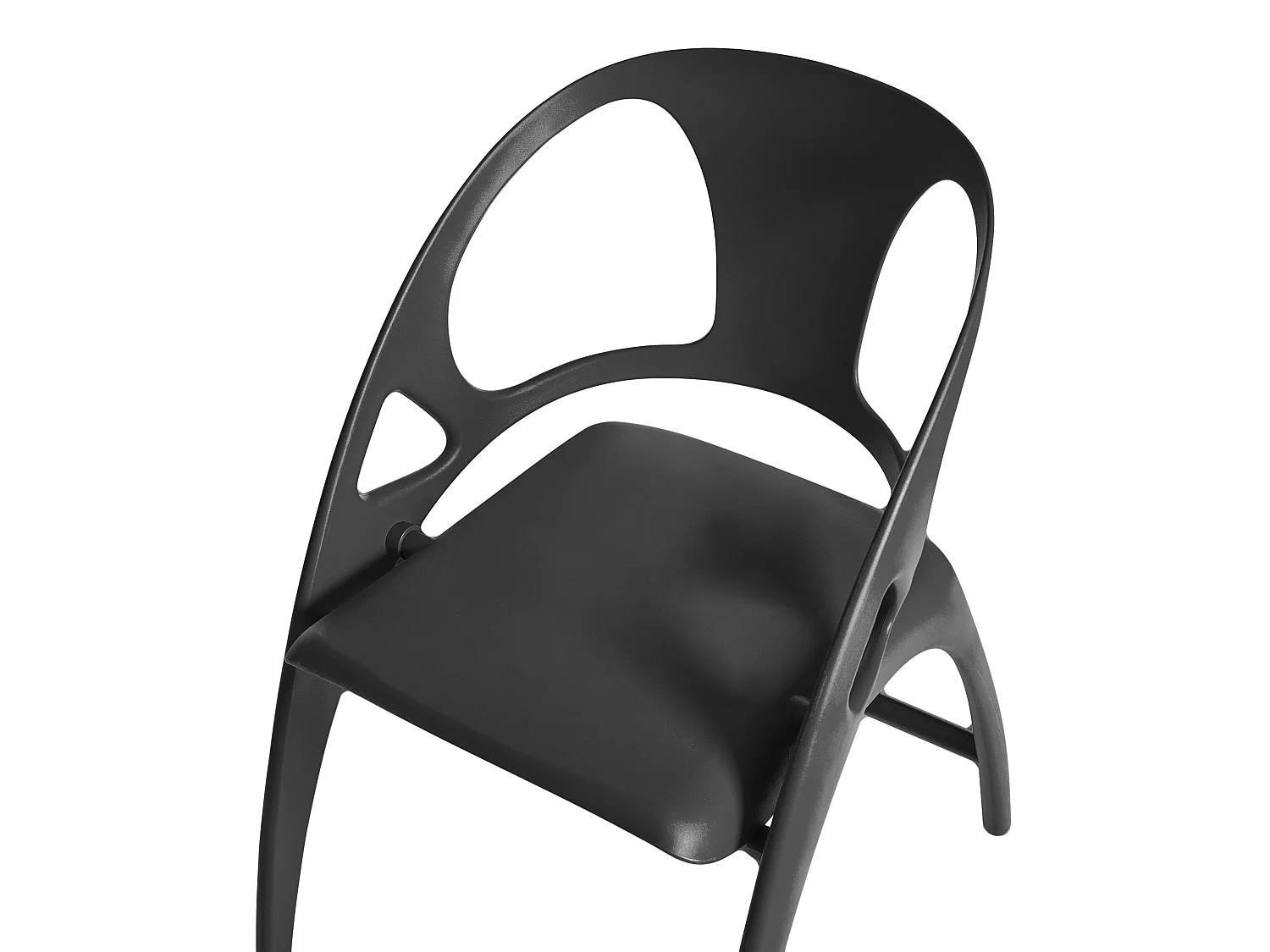 Set of 4 Garden Chairs NEMI Folding Black