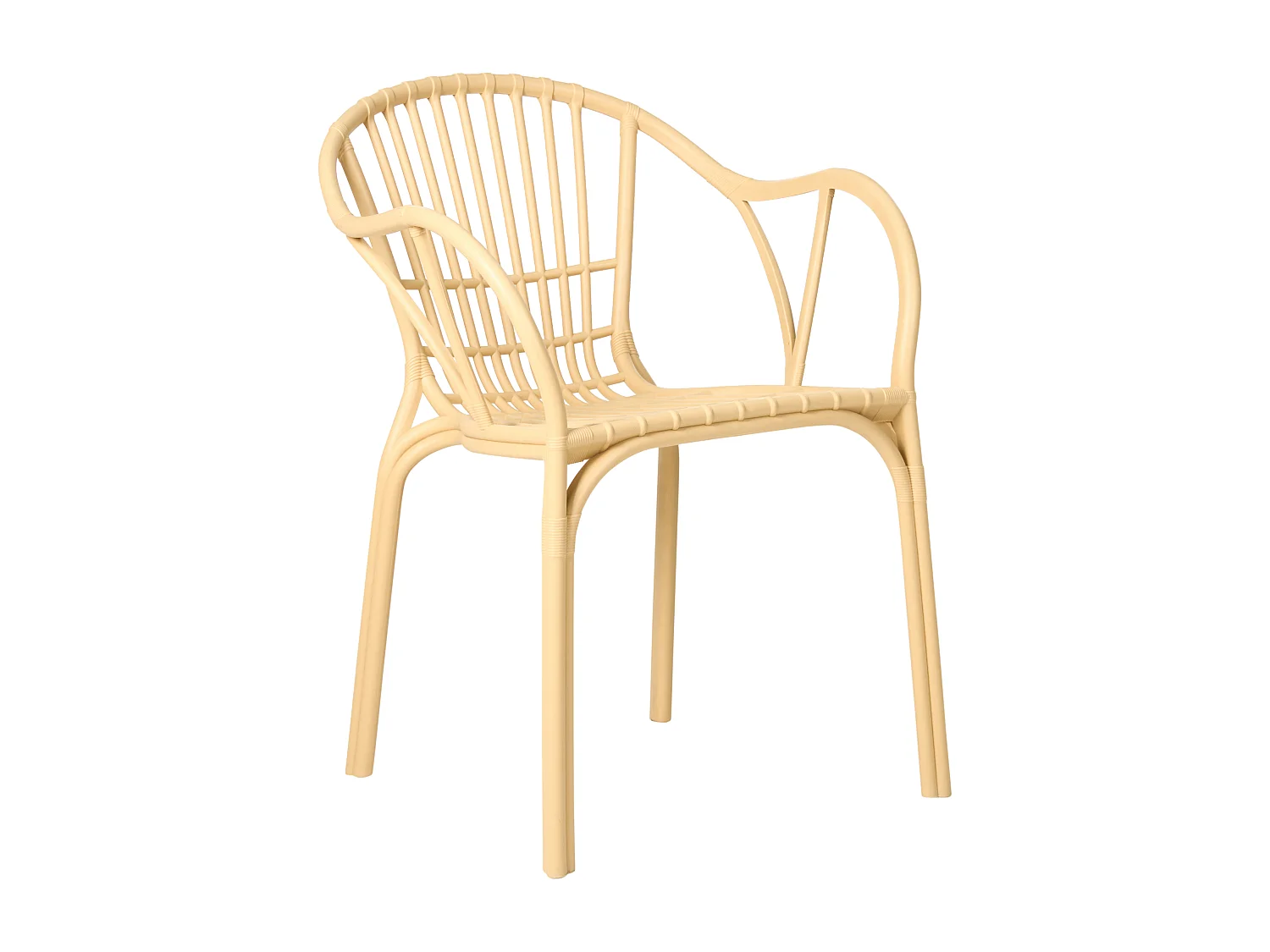 Gartenstühle 4er Set Kunststoff beige wetterfest leicht modern Andora