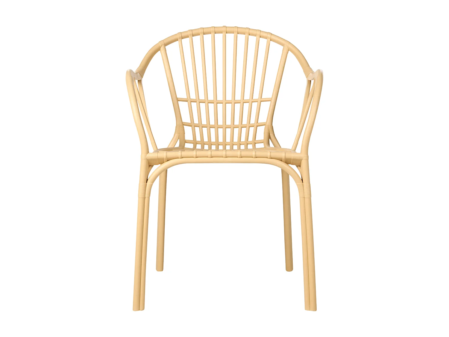 Gartenstühle 4er Set Kunststoff beige wetterfest leicht modern Andora
