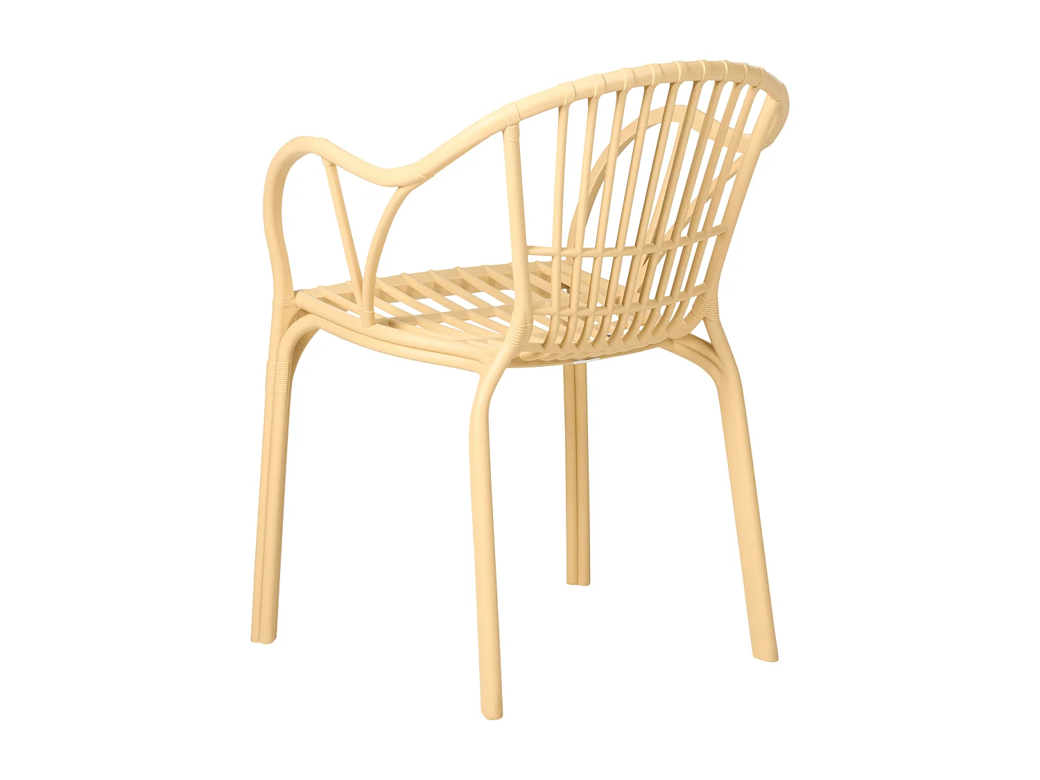 Gartenstühle 4er Set Kunststoff beige wetterfest leicht modern Andora