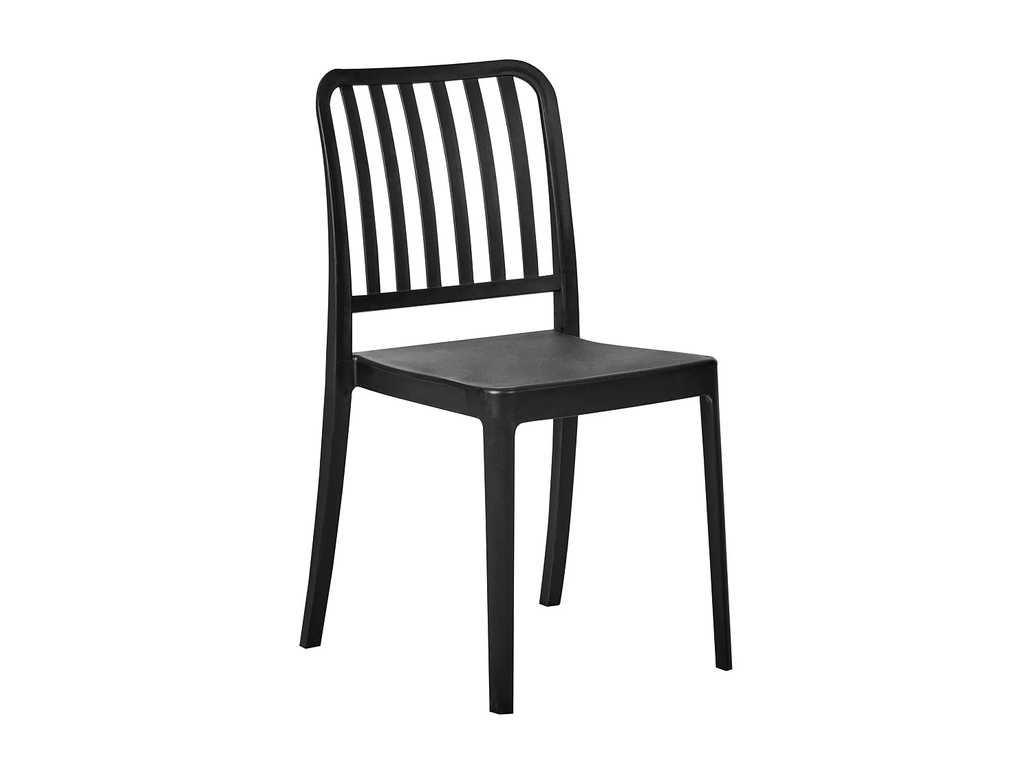 Lot de 4 chaises de jardin SERSALE Matière synthétique Noir