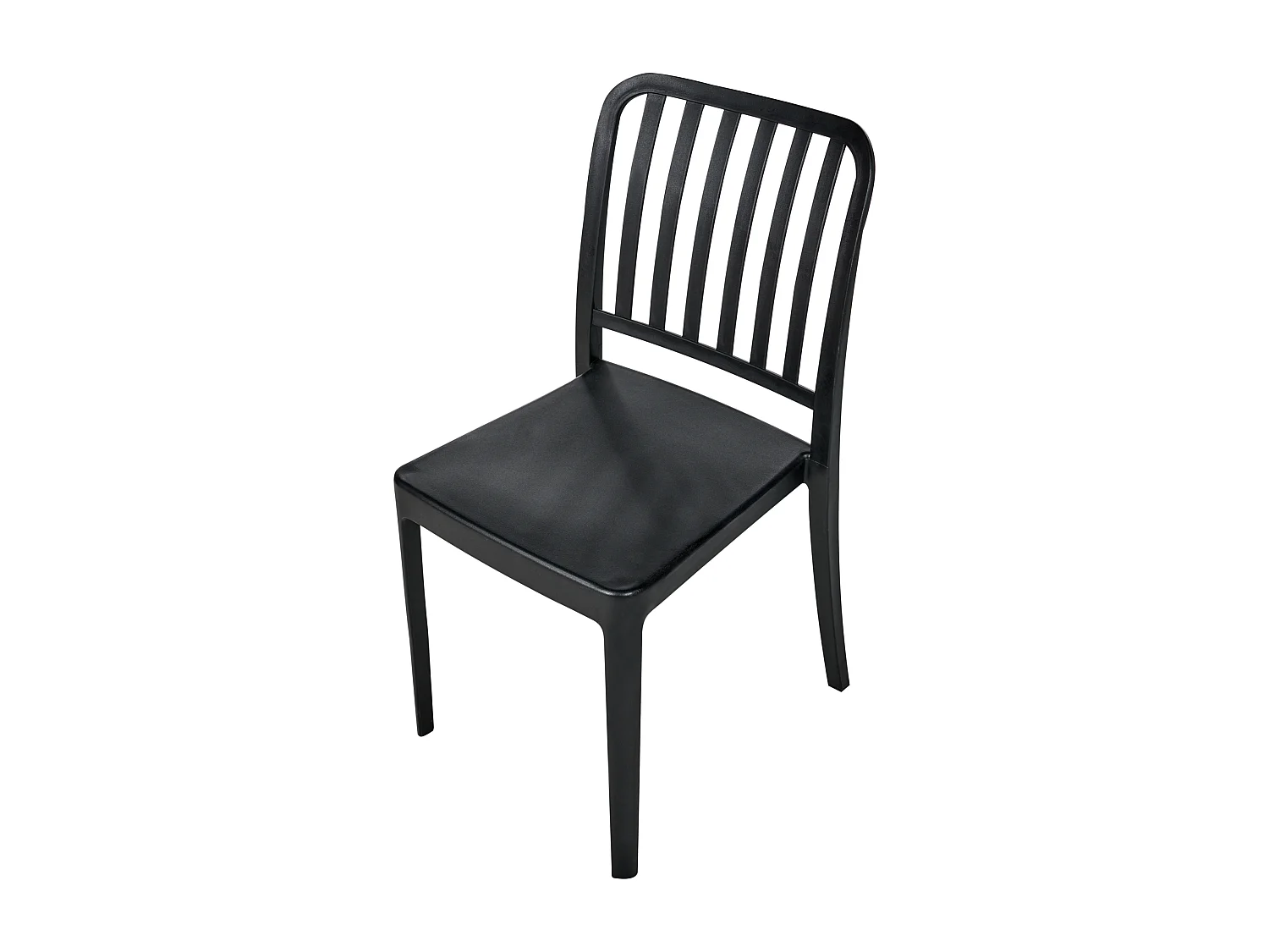 Lot de 4 chaises de jardin SERSALE Matière synthétique Noir