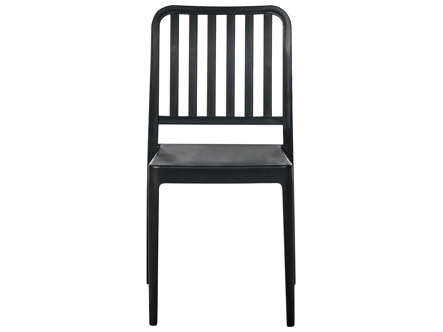 Gartenstuhl 4er Set SERSALE Kunststoff Schwarz