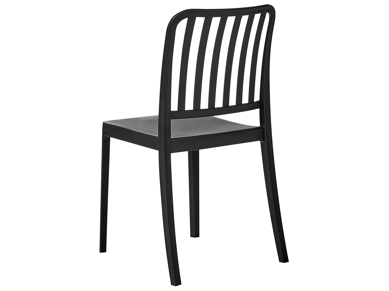 Gartenstuhl 4er Set SERSALE Kunststoff Schwarz