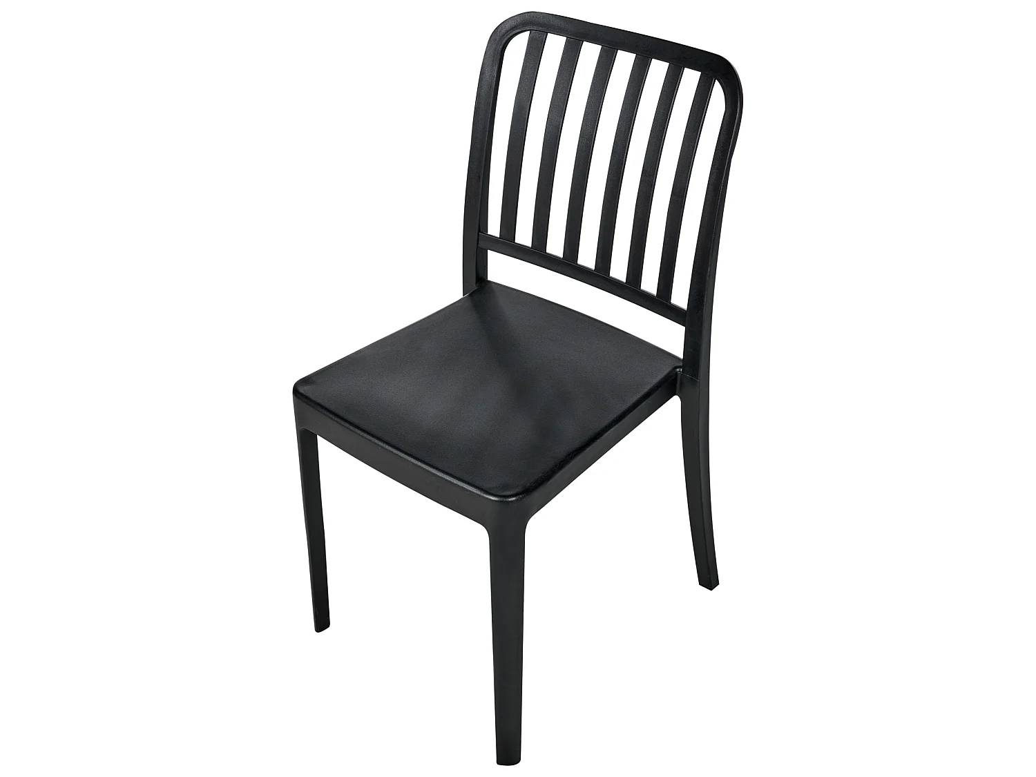 Gartenstuhl 4er Set SERSALE Kunststoff Schwarz