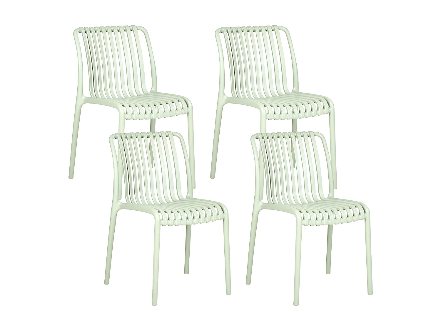 Lot de 4 chaises de jardin ARICCIA Vert clair