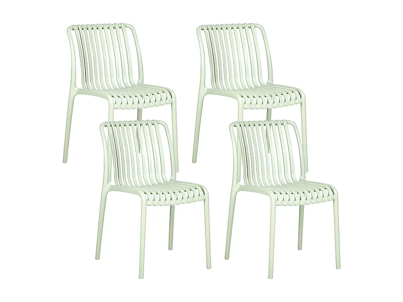 Lot de 4 chaises de jardin ARICCIA Vert clair