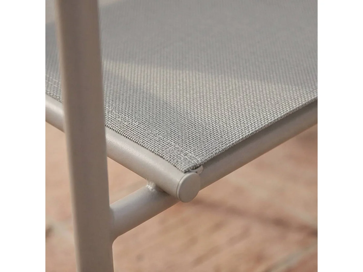 Silla de jardín Ilona taupe (lote de 2)