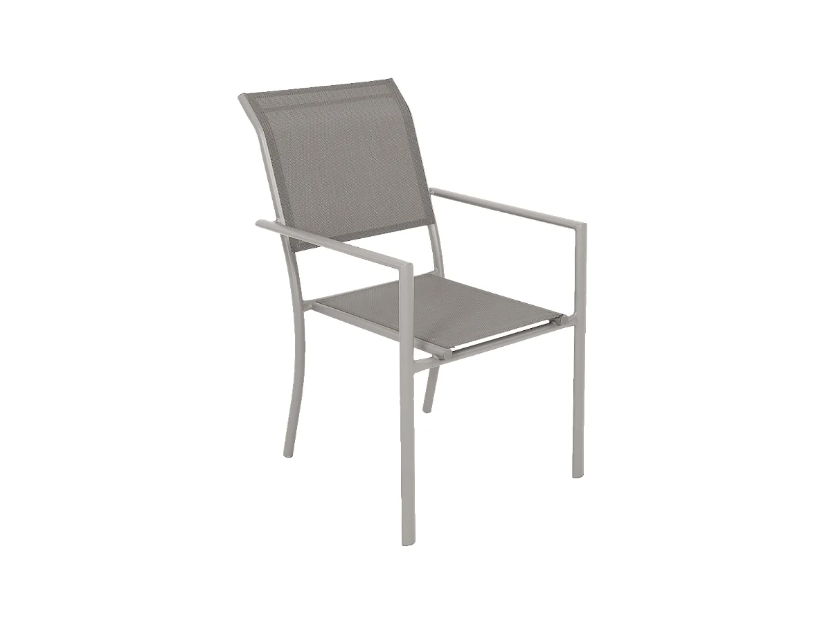 Chaise de jardin taupe Ilona (lot de 2)