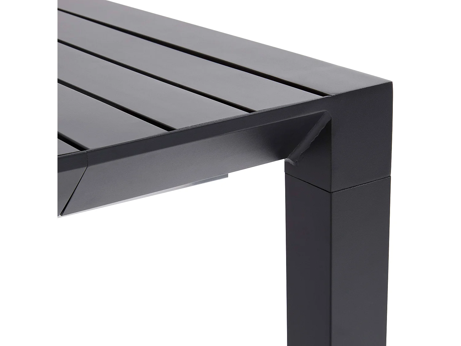 Ensemble table extensible et 8 chaises de jardin en aluminium gris