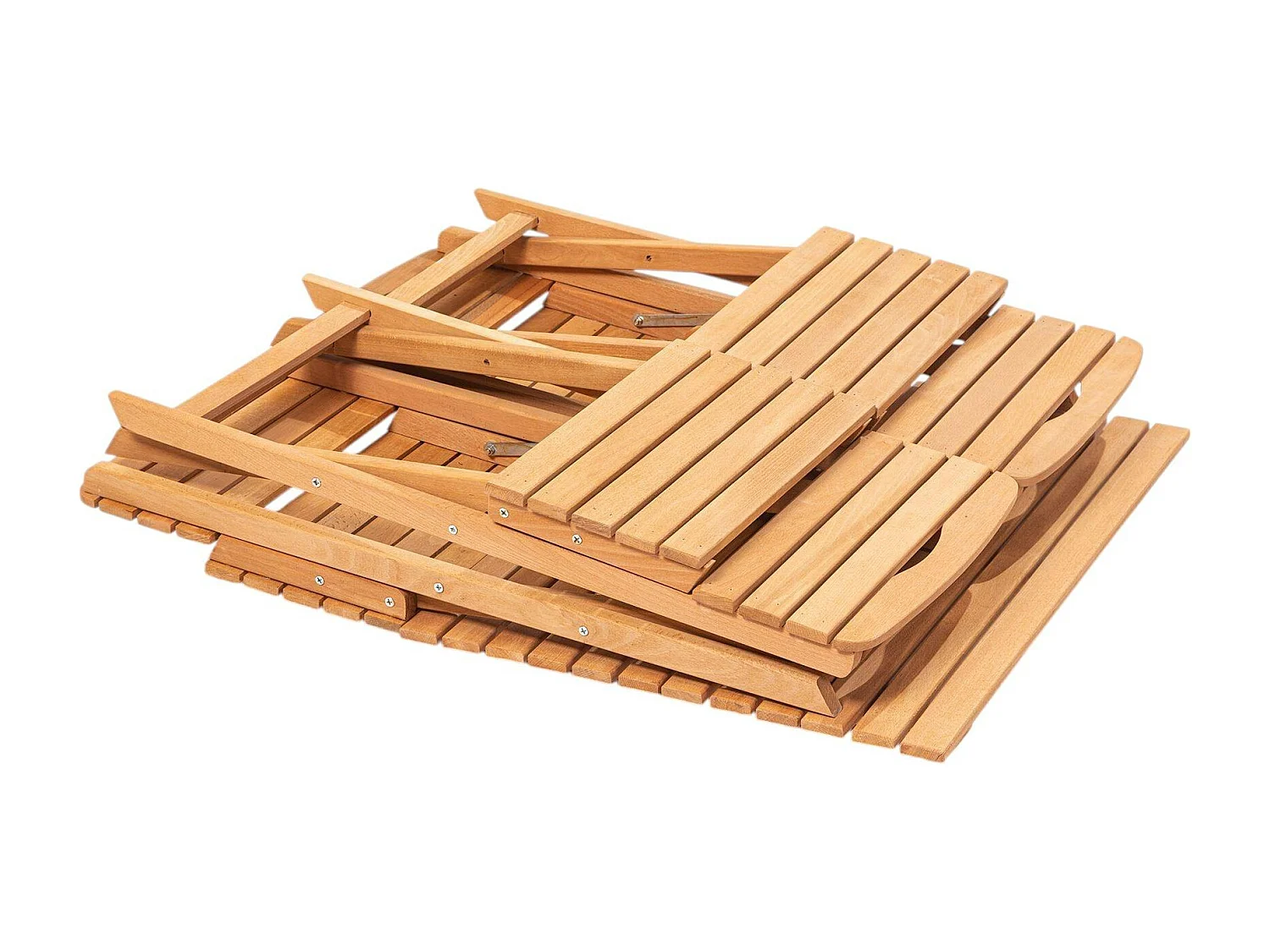 Salon de jardin balcon - pliant, bois massif (5 pièces) SORA