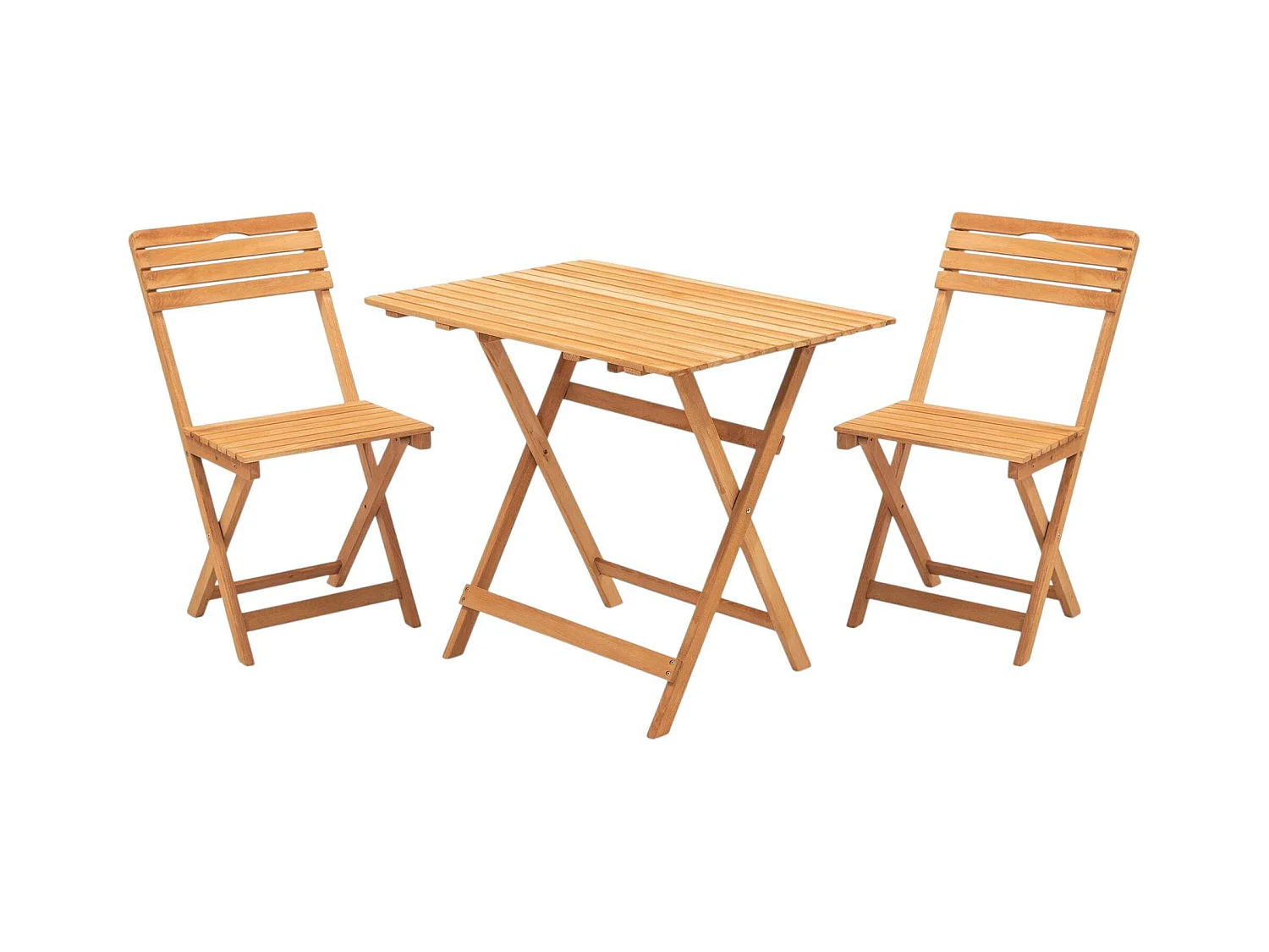 Salon de jardin 2 places - pliant, 4 coussins SORA