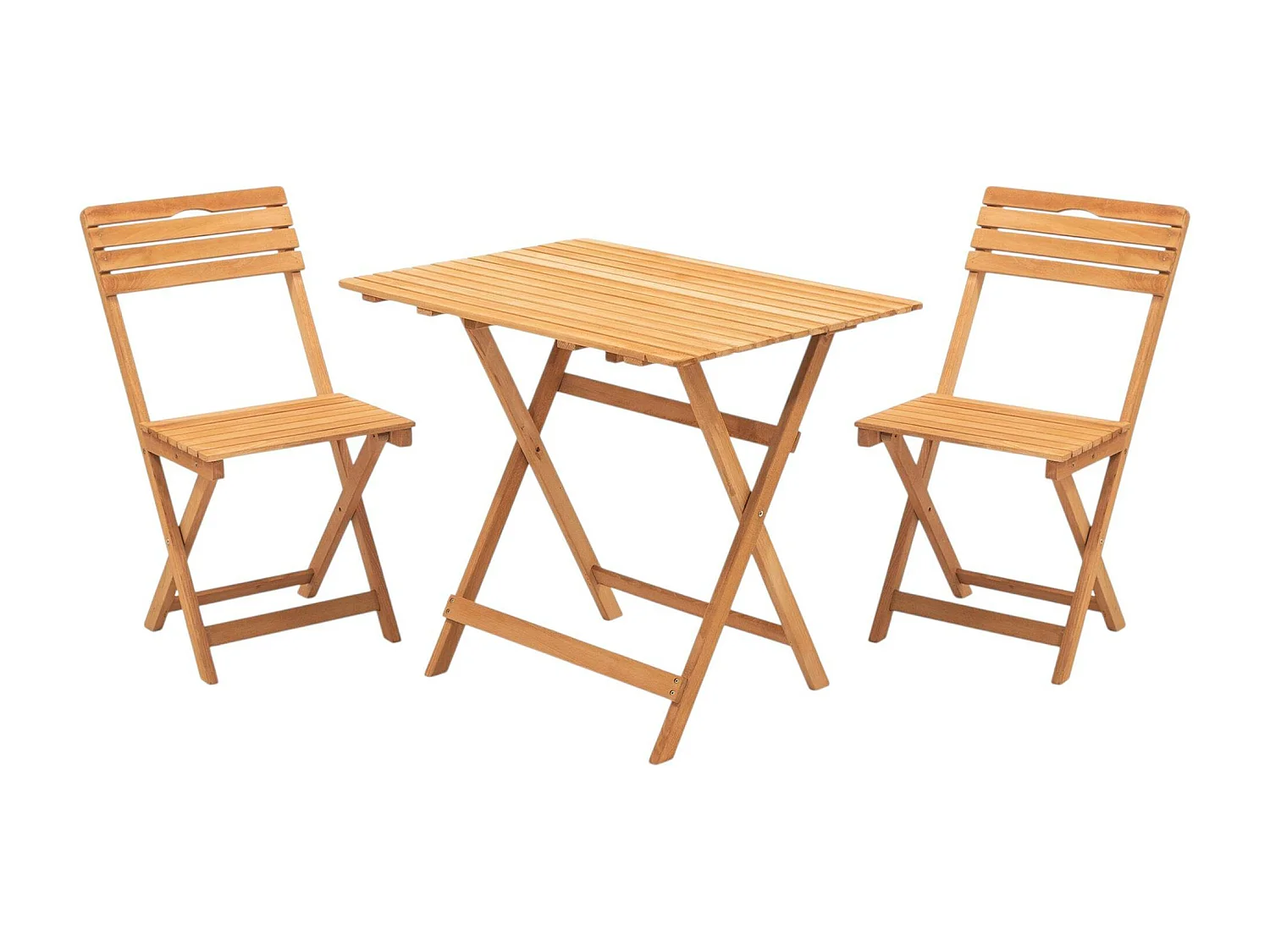 Salon de jardin 2 places - pliant, 4 coussins SORA