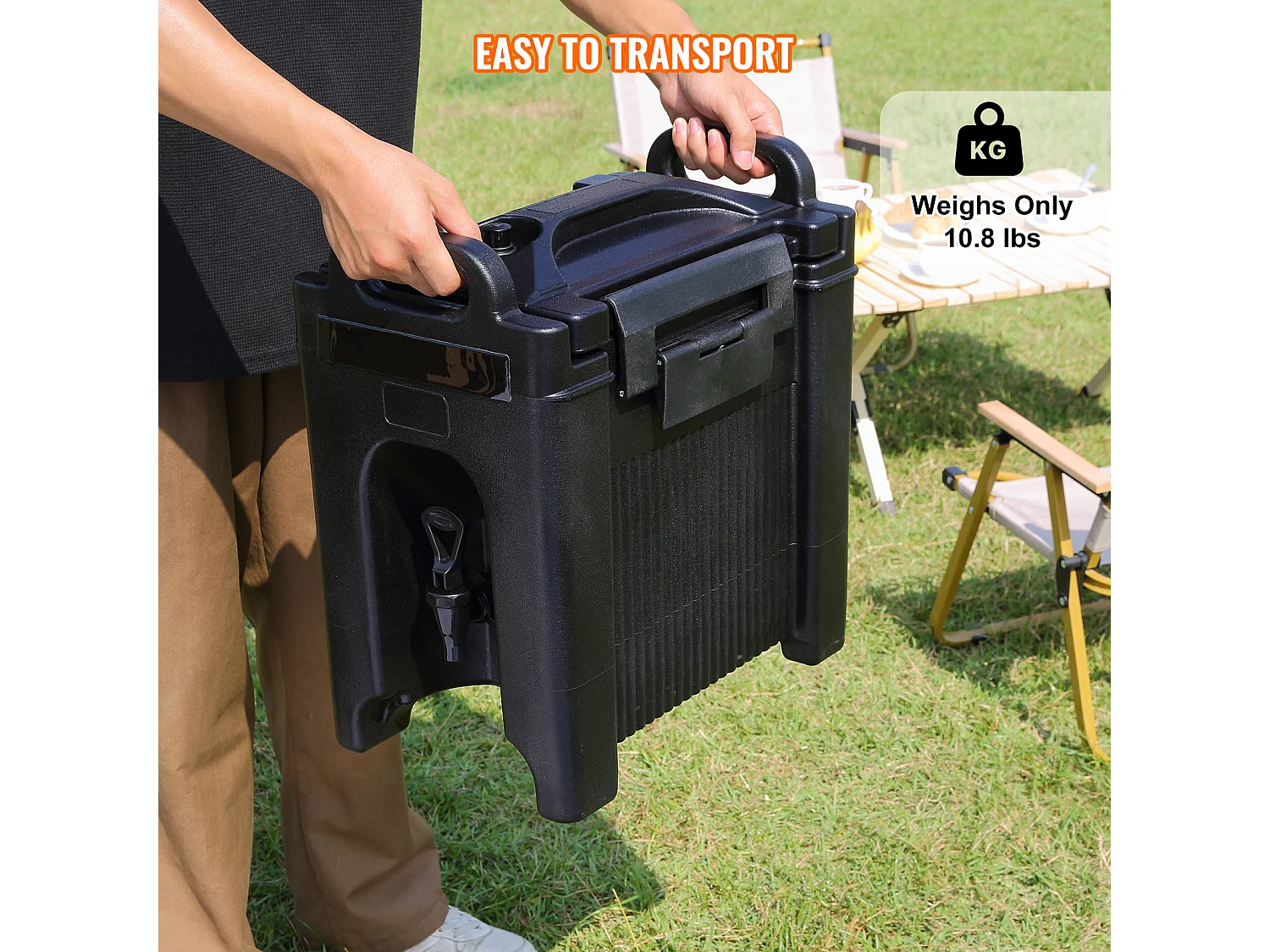 Distributeur SucceBuy de Boissons Isotherme de 9.5 L, pour Boissons Chaudes et Froides, PEBD de Qualité Alimentaire