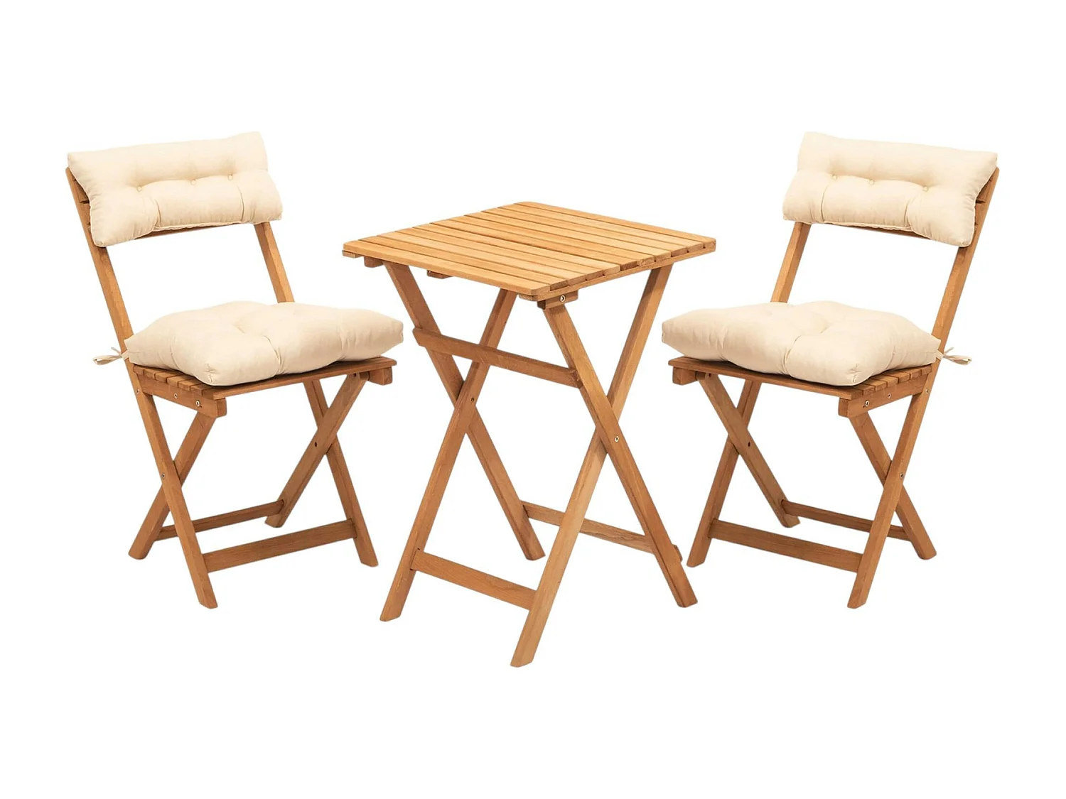 Petit salon de jardin 2 places - pliant, confort SORA