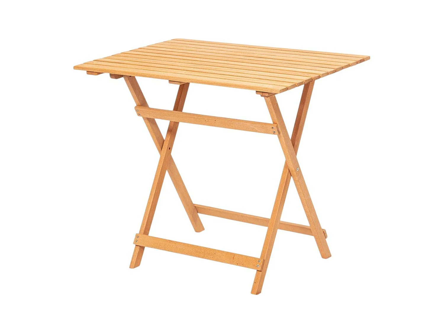 Salon de jardin 2 places - pliant, bois (3 pièces) SORA