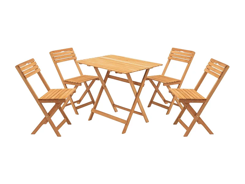 Salon de jardin balcon - pliant, confort (5 pièces) SORA