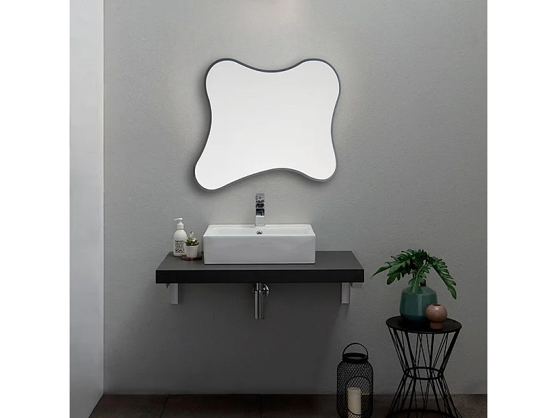 Lustro LED w kształcie "Gresham" odwracalne z podświetlaną ramą cm 120x90h