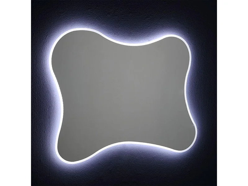 Lustro LED w kształcie "Gresham" odwracalne z podświetlaną ramą cm 120x90h