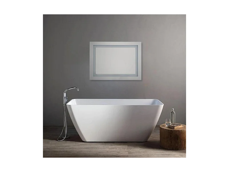 Miroir LED rectangulaire "Serena" réversible avec interrupteur tactile cm 80x60h