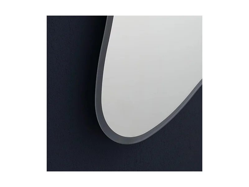 Miroir LED réversible en forme de « Gresham » avec cadre rétroéclairé cm 100x75h