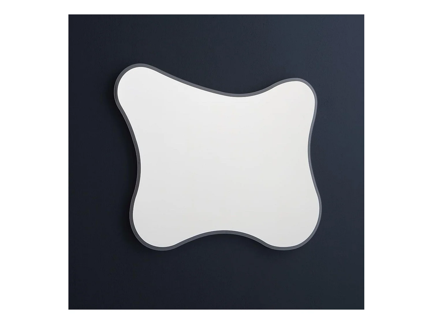 Specchio a led sagomato "Gresham" reversibile con cornice retroilluminata cm 100x75h