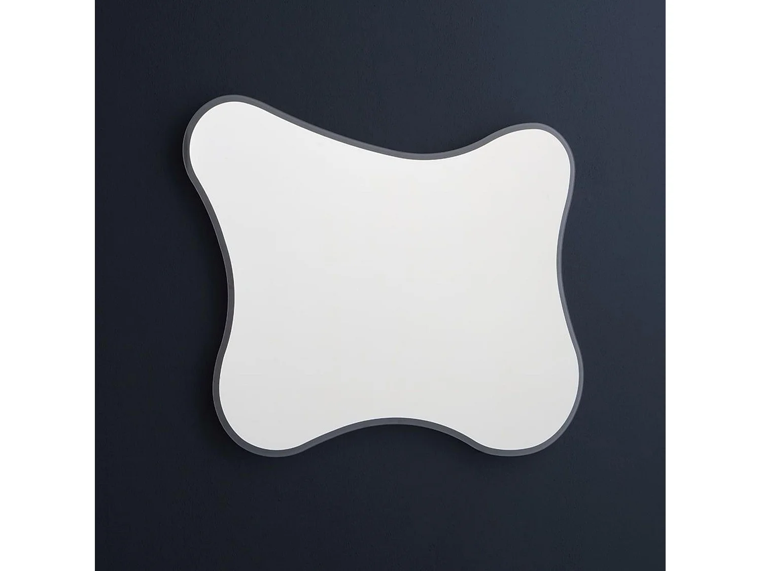 Lustro LED w kształcie "Gresham" odwracalne z podświetlaną ramą cm 100x75h