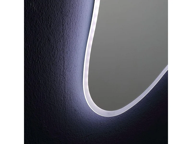 Lustro LED w kształcie "Gresham" odwracalne z podświetlaną ramą cm 100x75h