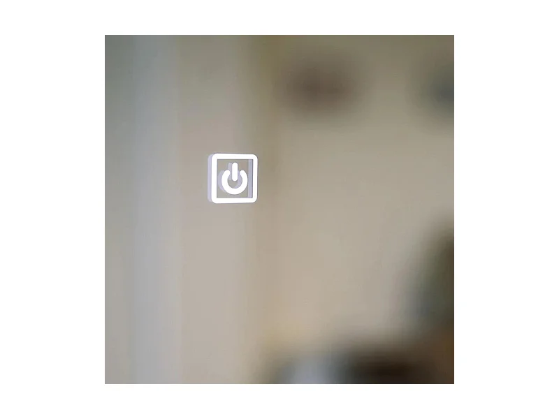 Miroir LED "Zamas" avec loupe et horloge tactile numérique cm 80x60h